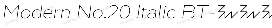 Modern No.20 Italic BT字体转换
